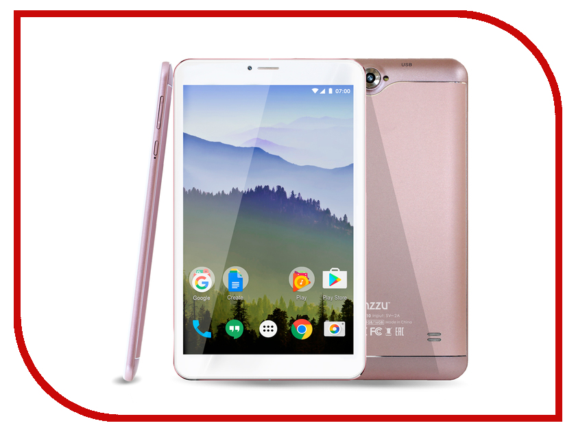 фото Планшет Ginzzu GT-8110 Rose Gold (Spreadtrum SC9832 1.3 GHz/1024Mb/16Gb/GPS/LTE/Wi-Fi/Bluetooth/Cam/8.0/1280x800/Android)