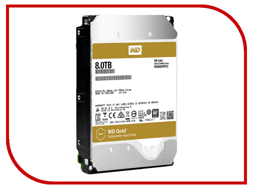 фото Жесткий диск 8Tb - Western Digital Gold WD8003FRYZ