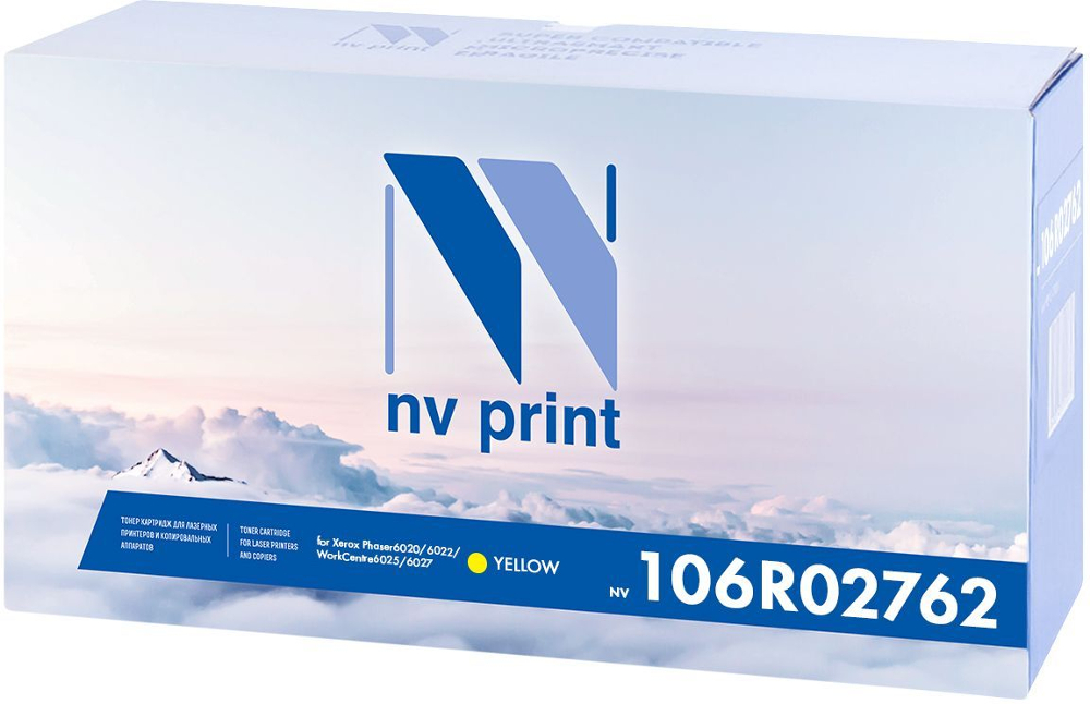 Картридж NV Print Yellow NV-106R02762Y для Phaser 6020/6022 / WorkCentre 6025/6027 картридж nv print 106r02761 magenta для xerox phaser 6020 6022 workcentre 6025 6027 1000k