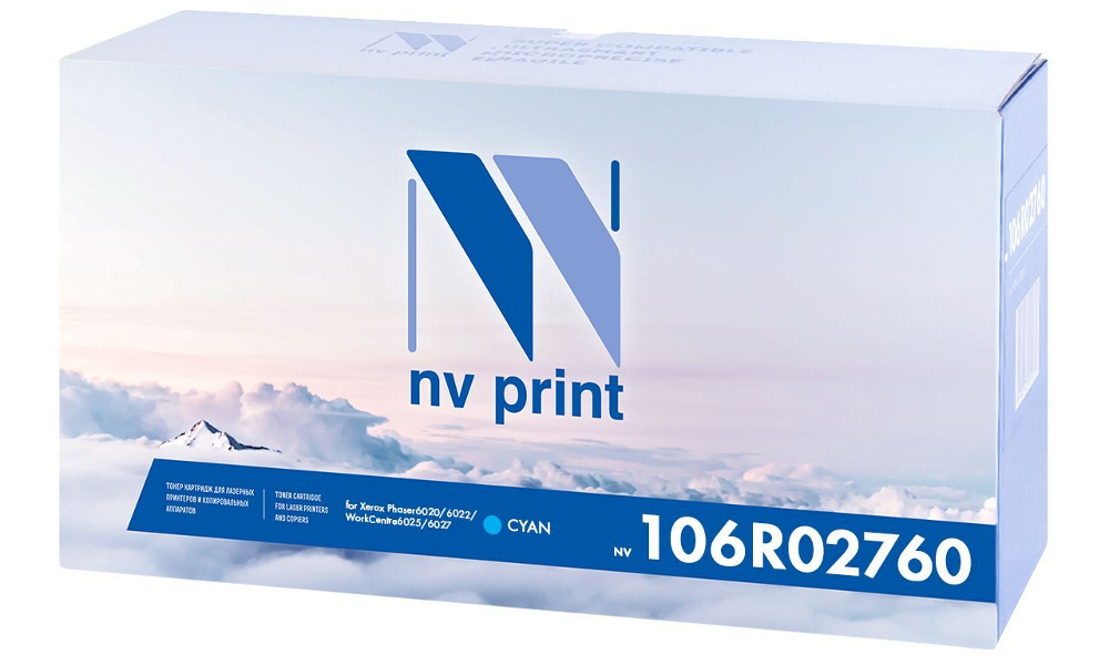 Картридж NV Print Cyan NV-106R02760C для Phaser 6020/6022 / WorkCentre 6025/6027