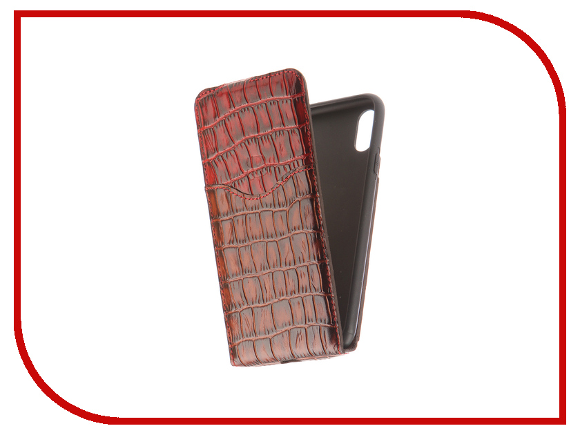 фото Аксессуар Чехол Burkley Flip для APPLE iPhone X Brown/Red FCyk06yk05iPX