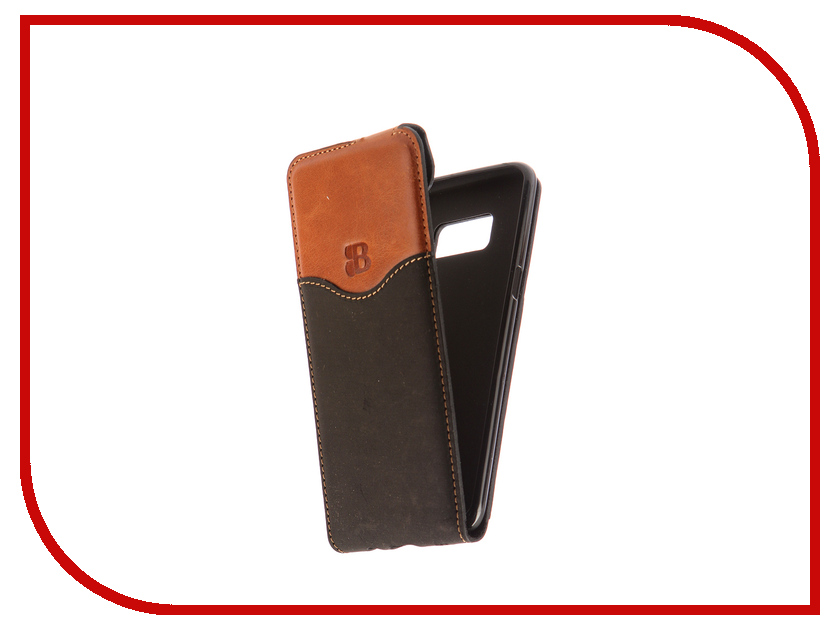 фото Аксессуар Чехол Samsung Galaxy S8 Burkley Flip Stand Black/Brown MCFLCCG1-RST2S8