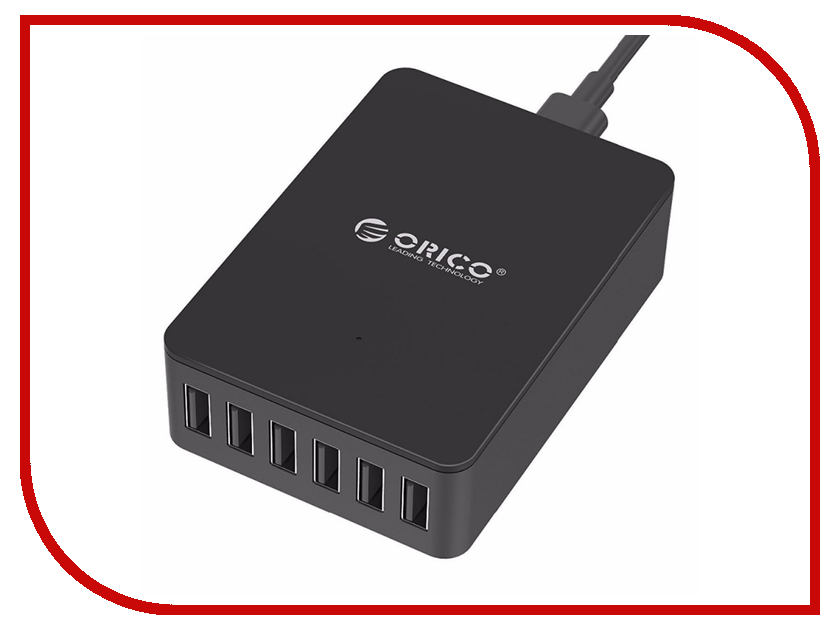 фото Зарядное устройство Orico CSE-6U-BK USB 6-Ports Black
