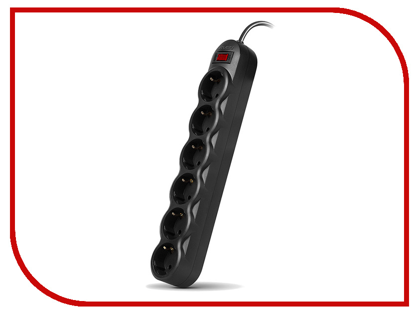 

Сетевой фильтр Sven SF-06L 6 Sockets 1.8m Black SV-015121, SF-06L SV-015121