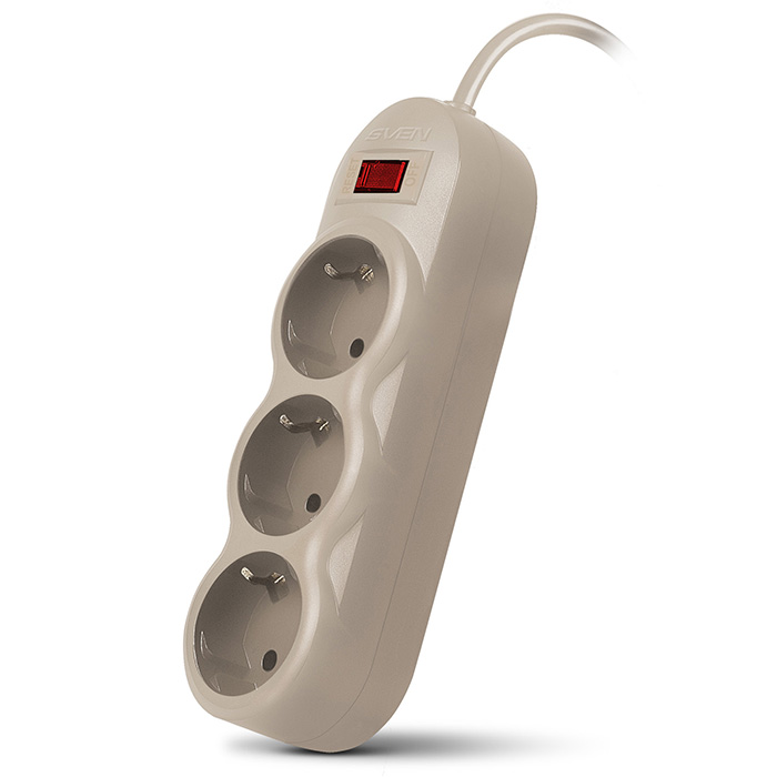 

Сетевой фильтр Sven SF-03L 3 Sockets 3m Grey SV-015206, SF-03L SV-015206