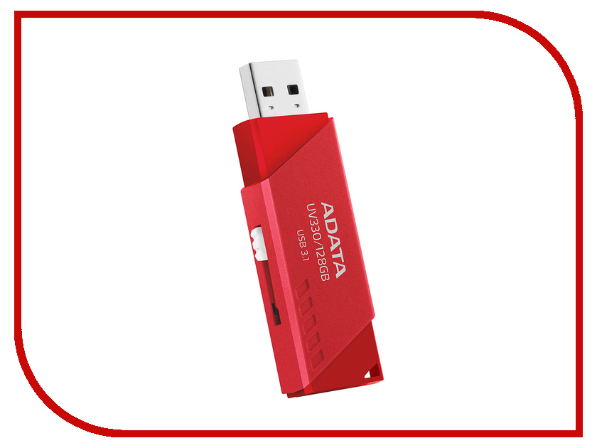 фото USB Flash Drive 128Gb - A-Data UV330 Red AUV330-128G-RRD