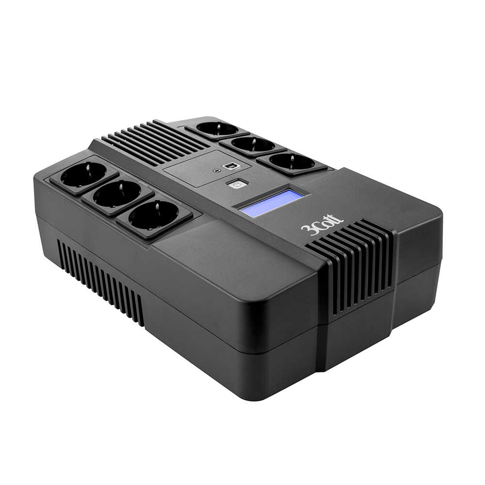 

Источник бесперебойного питания 3Cott Cascade Line 650VA 390W 3Cott-650-CDL, 3Cott-650-CDL