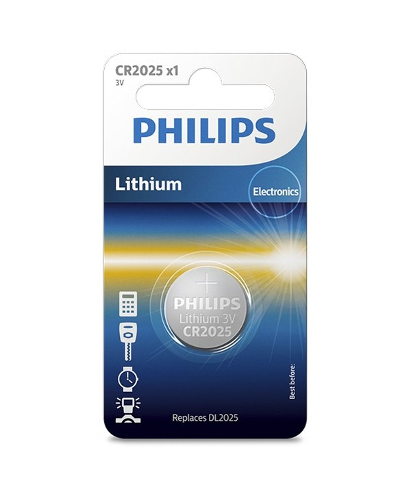 фото Батарейка CR2025/01B Philips Lithium 3.0V ( 1 штука )