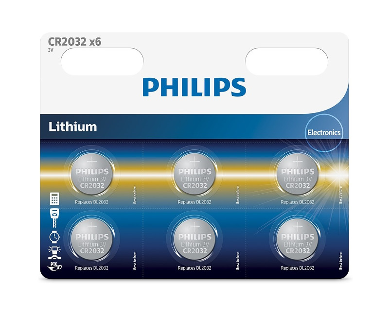 

Батарейка CR2032P6/01B Philips Lithium 3.0V ( 6 штук ), CR2032P6/01B