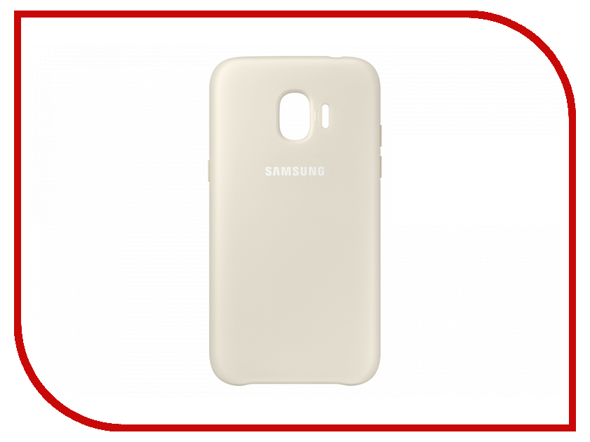 фото Аксессуар Чехол-накладка Samsung Galaxy J2 2018 Dual Layer Cover Gold EF-PJ250CFEGRU