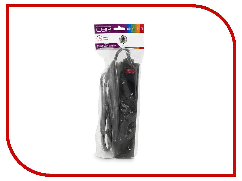 

Сетевой фильтр CBR 4 Sockets 1.8m CSF 2450-1.8 Black PC