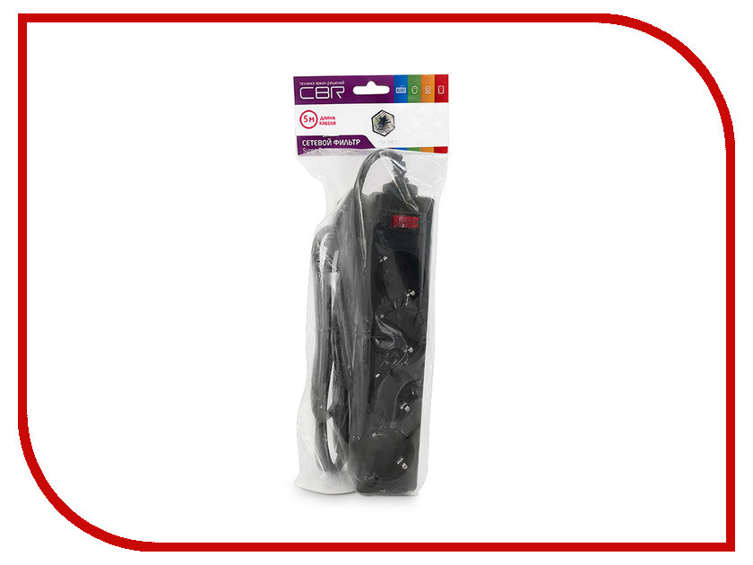 

Сетевой фильтр CBR 4 Sockets 5m CSF 2450-5.0 Black PC