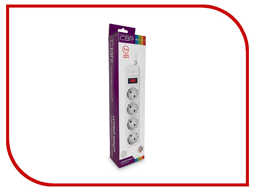 

Сетевой фильтр CBR 4 Sockets 5m CSF 2450-5.0 White CB