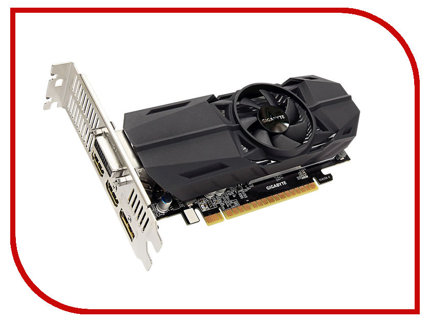 фото Видеокарта GigaByte GeForce GTX 1050 1366Mhz PCI-E 3.0 2048Mb 7008Mhz 128 bit DVI HDMI HDCP GV-N1050OC-2GL