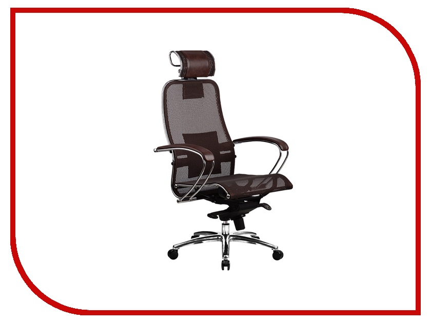 

Компьютерное кресло Метта Samurai S-2.02 / S-2.03 Dark Brown с 3D подголовником, Samurai S-2.02