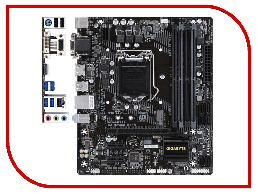 

Материнская плата Gigabyte GA-B250M-DS3H, GA-B250M-DS3H
