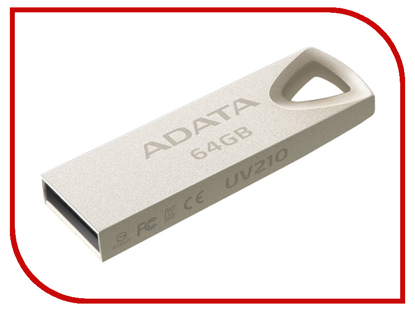

USB Flash Drive 64Gb A-Data UV210 Silver AUV210-64G-RGD