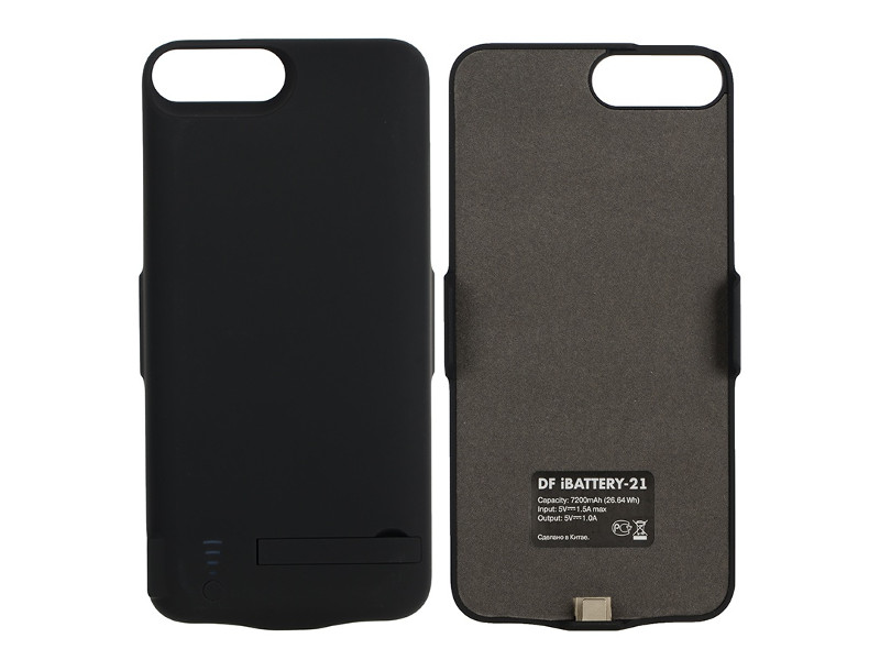 

Чехол-аккумулятор DF для APPLE iPhone 6 Plus / 6S Plus / 7 Plus / 8 Plus iBattery-21 7200mAh Black, iBattery-21