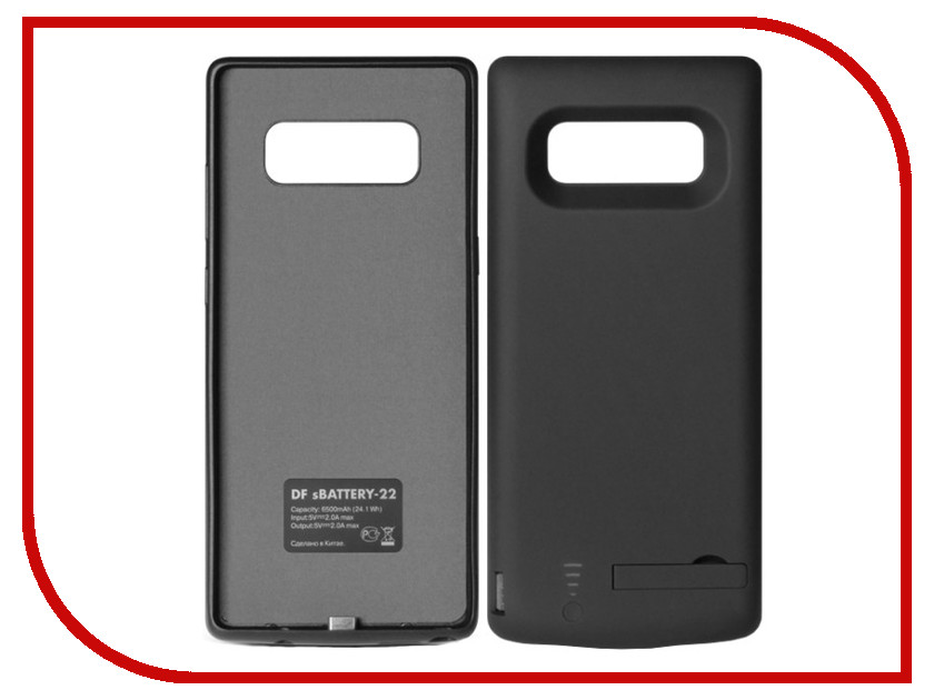 фото Аксессуар Чехол-аккумулятор Samsung Galaxy Note 8 DF sBattery-22 6500mAh Black