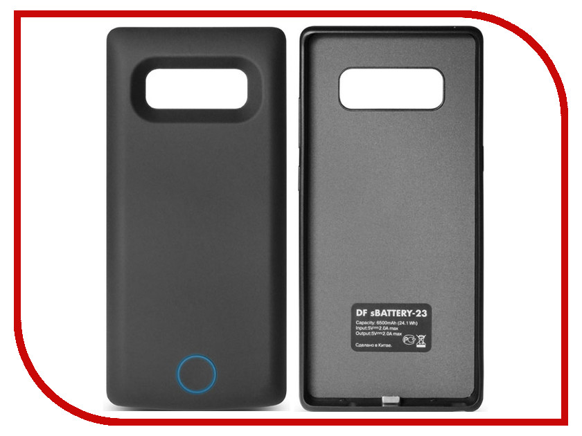 фото Аксессуар Чехол-аккумулятор Samsung Galaxy Note 8 DF sBattery-23 6500mAh Black