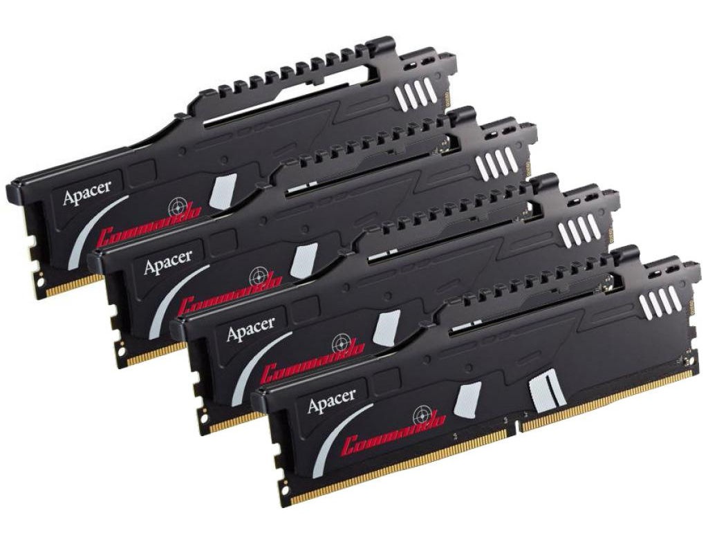 фото Модуль памяти Apacer Commando DDR4 2400 DIMM 16Gb Kit (4GBx4)