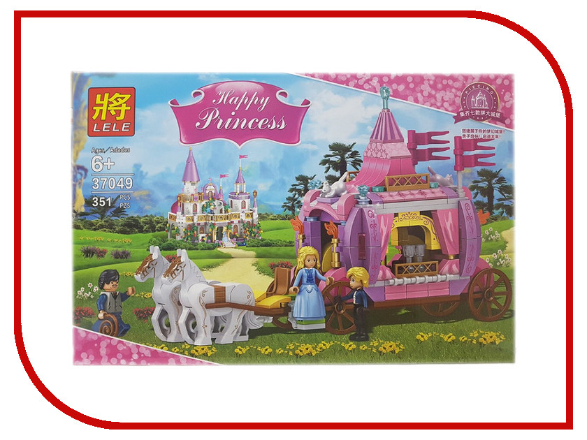 

Конструктор Lele Happy Princess Карета Золушки и Принца 351 дет. 37049