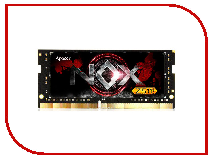

Модуль памяти Apacer NOX SO-DIMM DDR4 3000MHz PC4-24000 CL18 - 16Gb ES.16G2Z.GGE