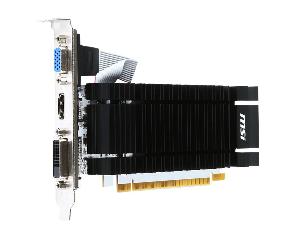 Видеокарта MSI GeForce GT 730 9024Mhz PCI-E 2.0 2048Mb 1600Mhz 64 bit DVI HDMI HDCP N730K-2GD3H/LP