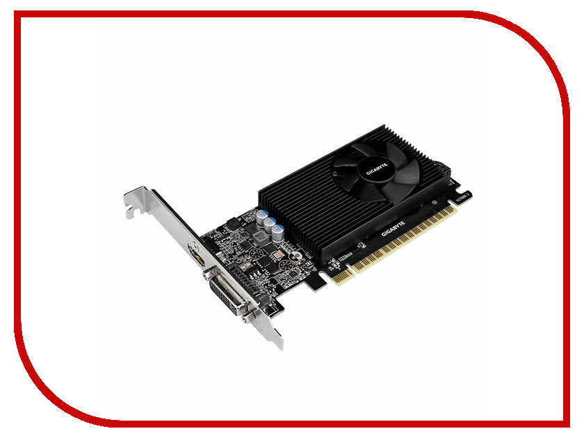 

Видеокарта GigaByte GeForce GT 730 902Mhz PCI-E 2.0 2048Mb 5000Mhz 64 bit DVI HDMI HDCP GV-N730D5-2GL