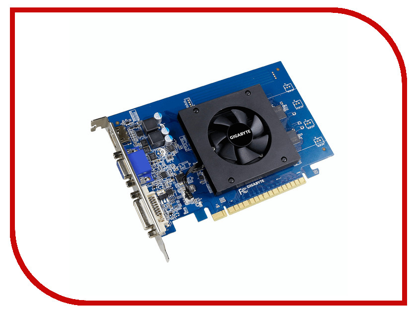 

Видеокарта GigaByte GeForce GT 710 954Mhz PCI-E 2.0 1024Mb 5010Mhz 64 bit DVI HDMI HDCP GV-N710D5-1GI