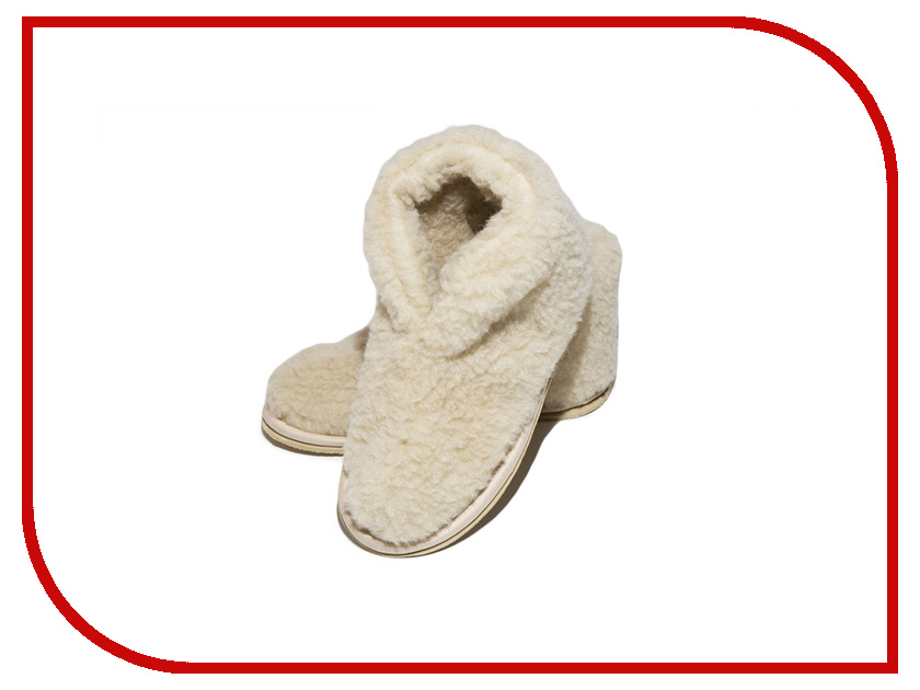 фото Тапочки Smart Textile Бабуши из овечьего меха Н521 размер 38-39 Beige