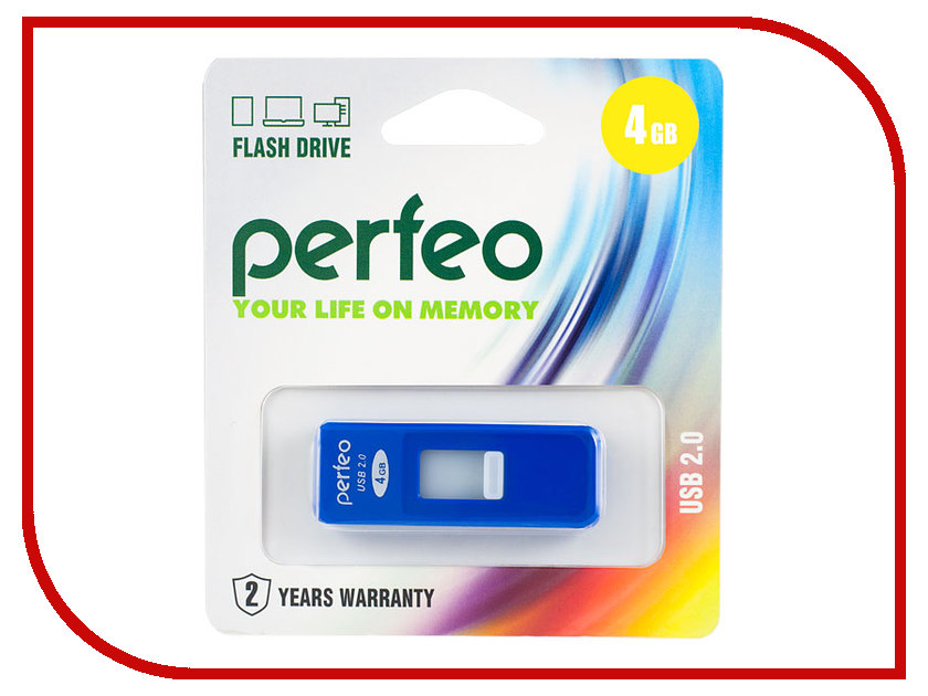 

USB Flash Drive 4Gb - Perfeo S03 Blue PF-S03N004