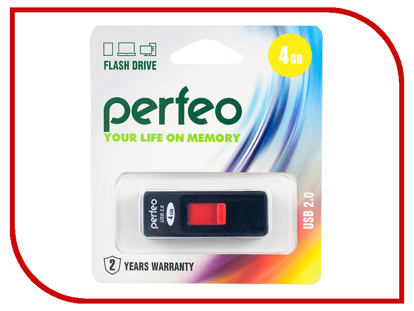 фото USB Flash Drive 4Gb - Perfeo S03 Black PF-S03B004