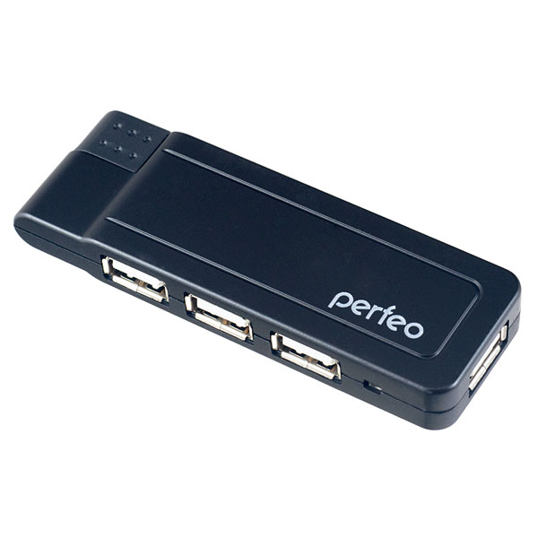 Хаб USB Perfeo PF-VI-H021 4 Ports Black PF_4388 хаб transcend usb 3 0 type c 4 ports black ts hub2c