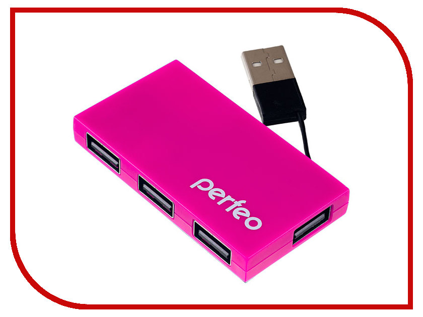 

Хаб USB Perfeo PF-VI-H023 Pink