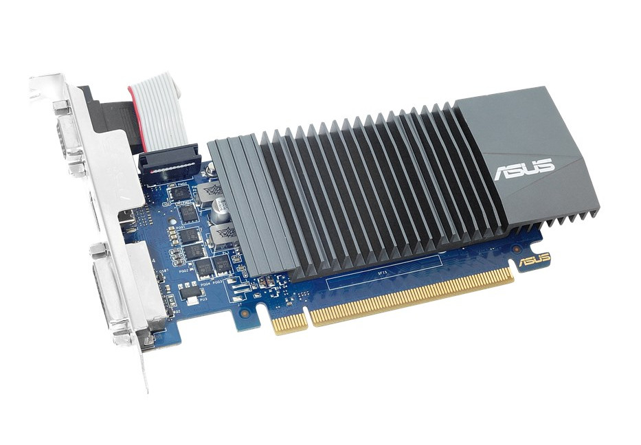 

Видеокарта ASUS GeForce GT 710 954Mhz PCI-E 2.0 2048Mb 5012Mhz 64 bit DVI HDMI HDCP GT710-SL-2GD5, GT710-SL-2GD5