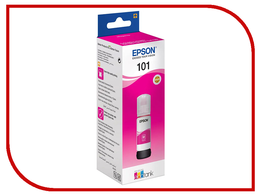 фото Чернила Epson 101 Magenta C13T03V34A для EcoTank L4160