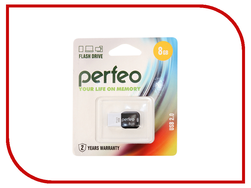 

USB Flash Drive 8Gb - Perfeo M02 White PF-M02W008
