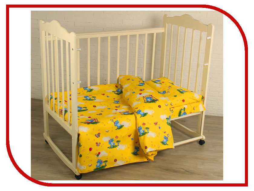 

Комплект Атра Baby Слоники 112x147/110x150/60x60 Бязь Yellow 2369751