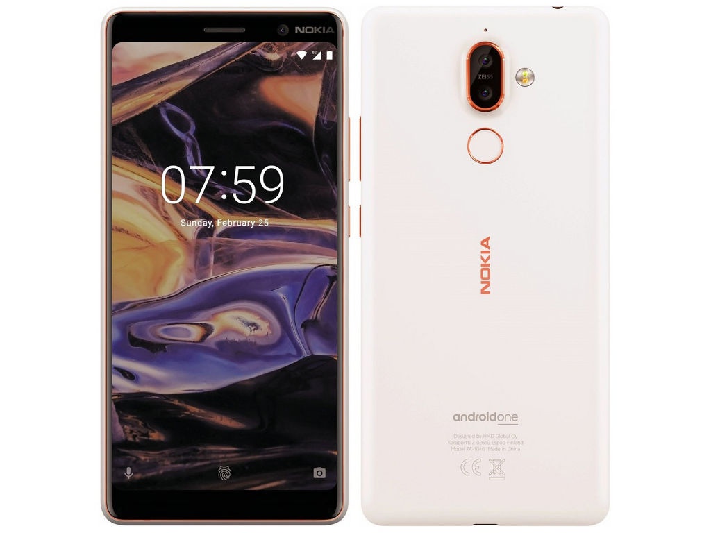 

Сотовый телефон Nokia 7 Plus (TA-1046) White-Copper, 7 Plus