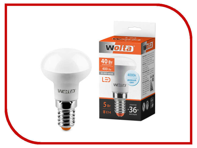 

Лампочка Wolta LED R39/5W/4000K/E14 25S39R5E14