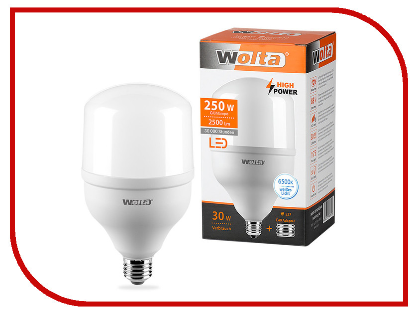 фото Лампочка Wolta LED HP/30W/6500K/E27/40 25WHP30E27/40