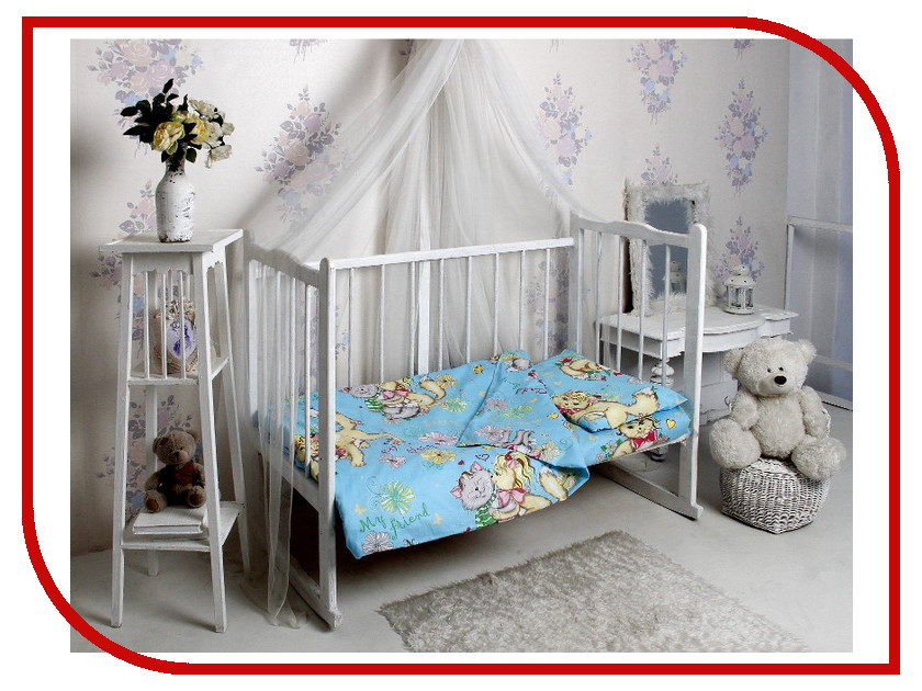 

Комплект Алмакс Kids Мой друг 1585/1 112x147/110x150/40x60 Поплин Blue 1920313, 1920313