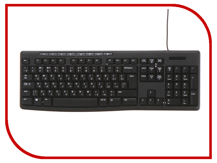 фото Клавиатура Logitech Keyboard K200 For Business Black USB 920-008814