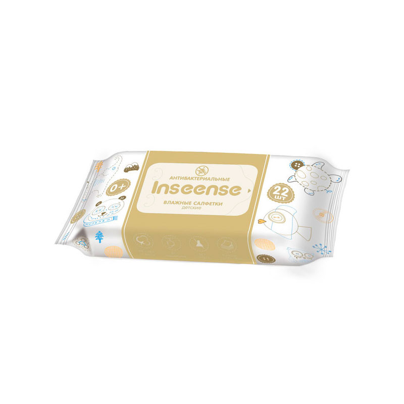 

Салфетки Inseense С лосьоном 22шт 650141, С лосьоном