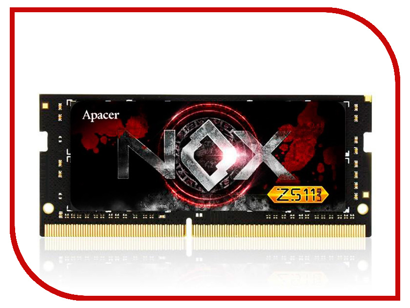 

Модуль памяти Apacer NOX SO-DIMM DDR4 2400MHz PC4-19200 CL16 - 16Gb ES.16G2T.GEE