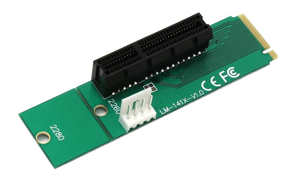 Аксессуар Адаптер Espada Riser Card M2 to PCI-e x4 EM2-PCIE pci e riser board ver009 1x 16x адаптер графического процессора pci e видеокарта удлинитель графического процессора usb 3 0