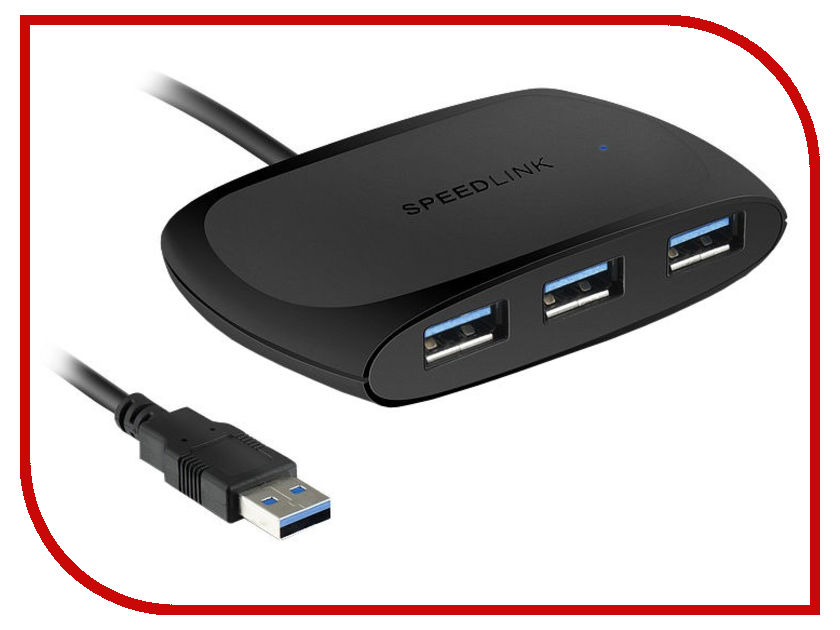 

Хаб USB Speed-Link Snappy USB 3.0-4-Port Black SL-140104-BK