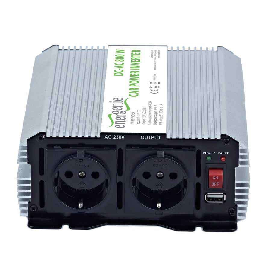 

Автоинвертор Gembird Energenie EG-PWC-034 800W с 12V на 220V, EG-PWC-034
