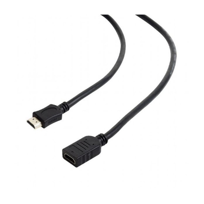 Аксессуар Gembird Cablexpert HDMI 19M/19F v2.0 1.8m Black CC-HDMI4X-6 переходник cablexpert a hdmi90 fml hdmi hdmi 19f 19m угловой соединитель 90 градусов золотые разъемы